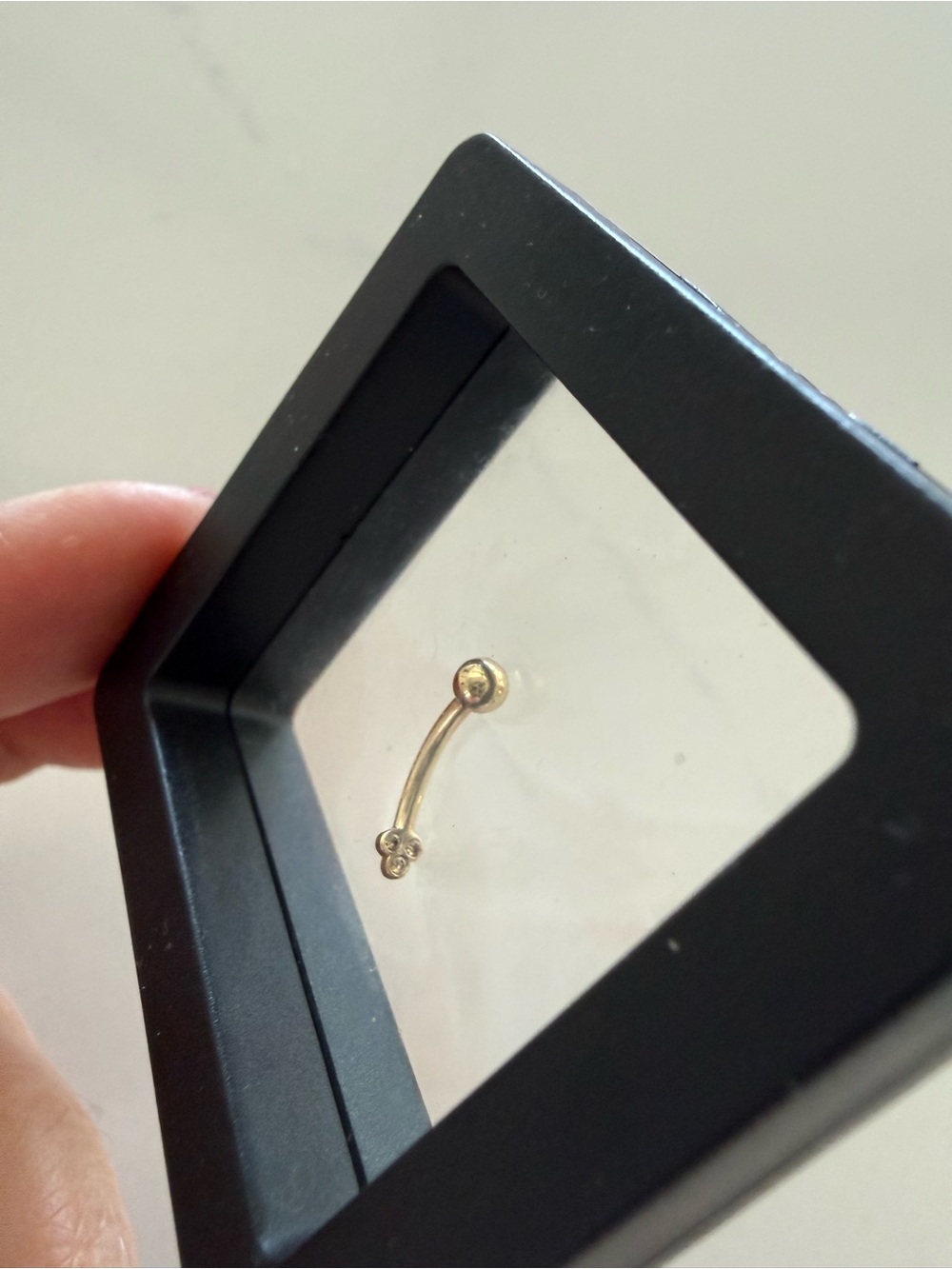 BVLA Curved Barbell Jewelry - 14k Gold - Champagne Diamonds! - Picture 3 of 7